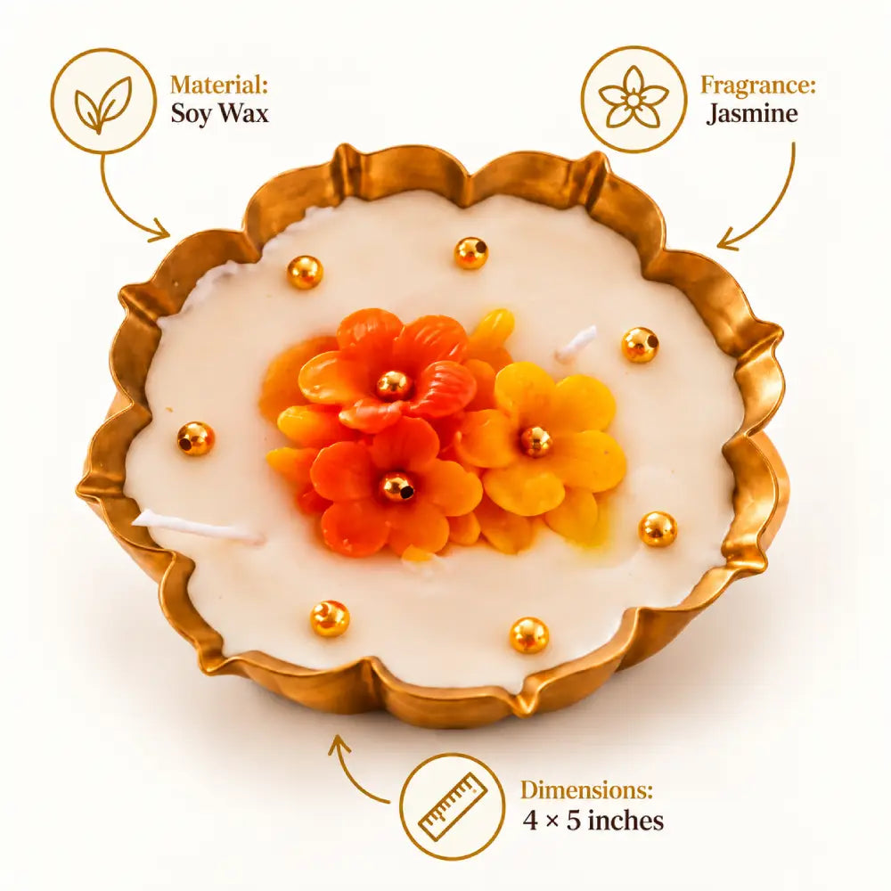 Golden Bloom Urli Candle