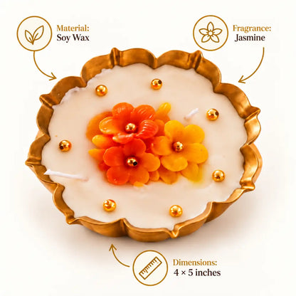 Golden Bloom Urli Candle