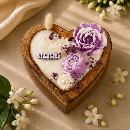 Heart-Shaped Jasmine Scented Candle