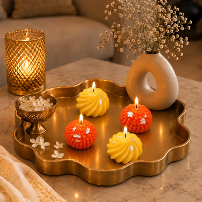 Laddu Modak Candles - Set of 4