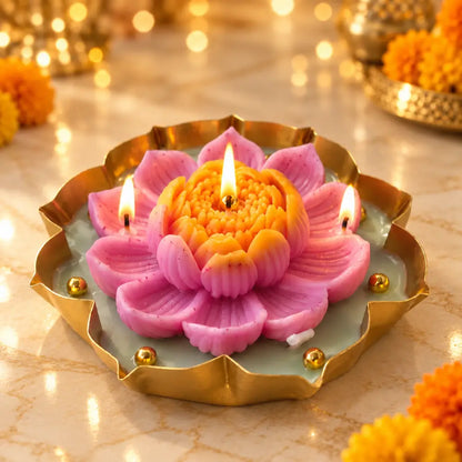 Lotus Bloom Urli Candle