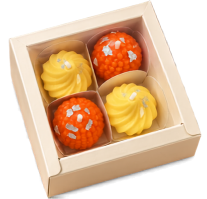 Laddu Modak Candles - Set of 4