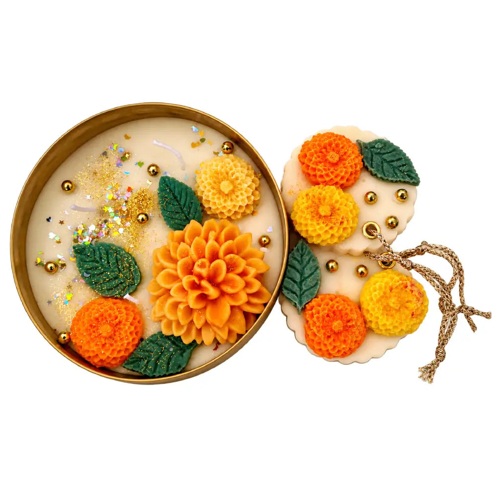 Marigold Glow Urli Candle
