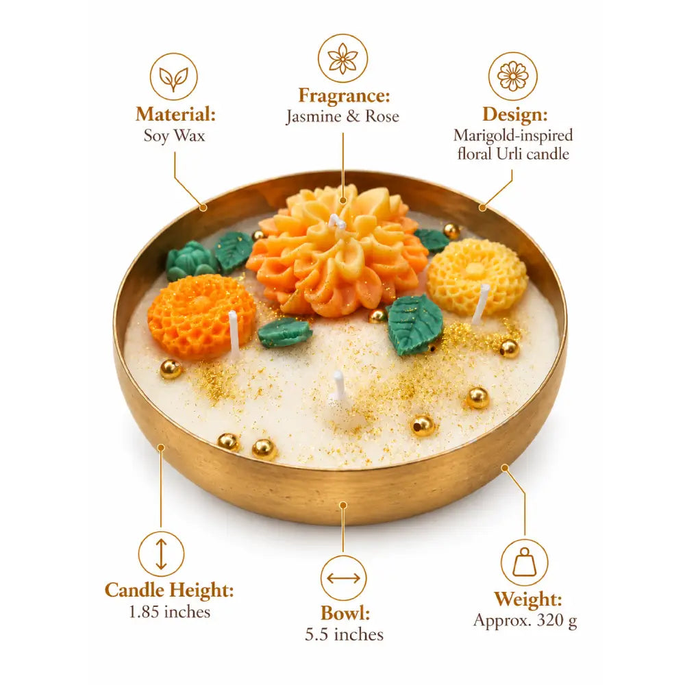Marigold Urli Soy Wax Candle