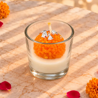 Motichoor Delight Glass Candle