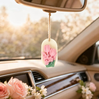 Pink Tulip  Rose Scented Bloom Wax Sachet