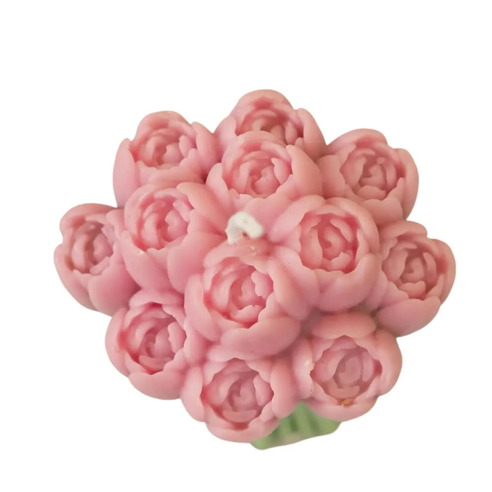 Pink Tulip Bouquet Soy Wax Candles | Set of 6