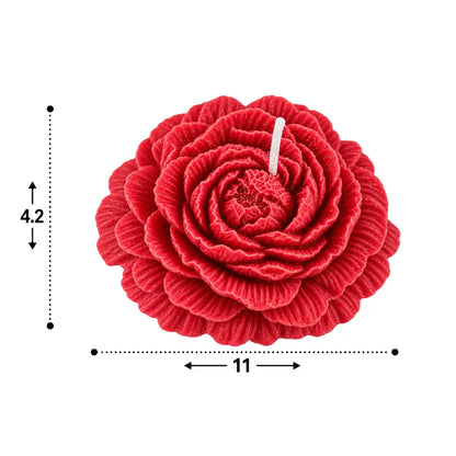 Red Rose Soy Wax Decorative Candle | Set of 6