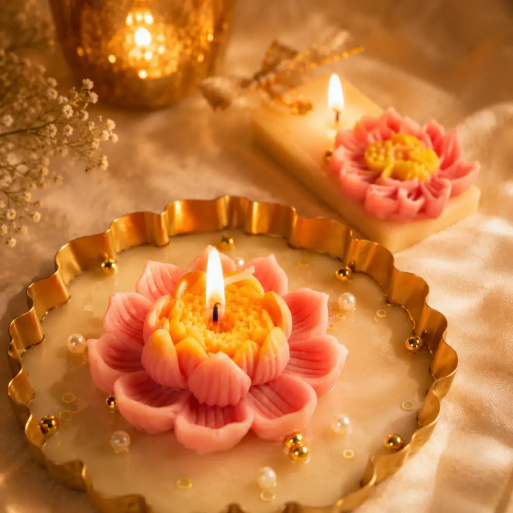 Handmade Floral Urli Candle for Festive Decor