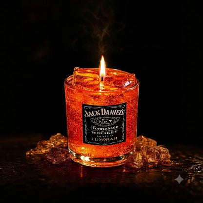 Whiskey Glass Pineapple Scented Gel Candle