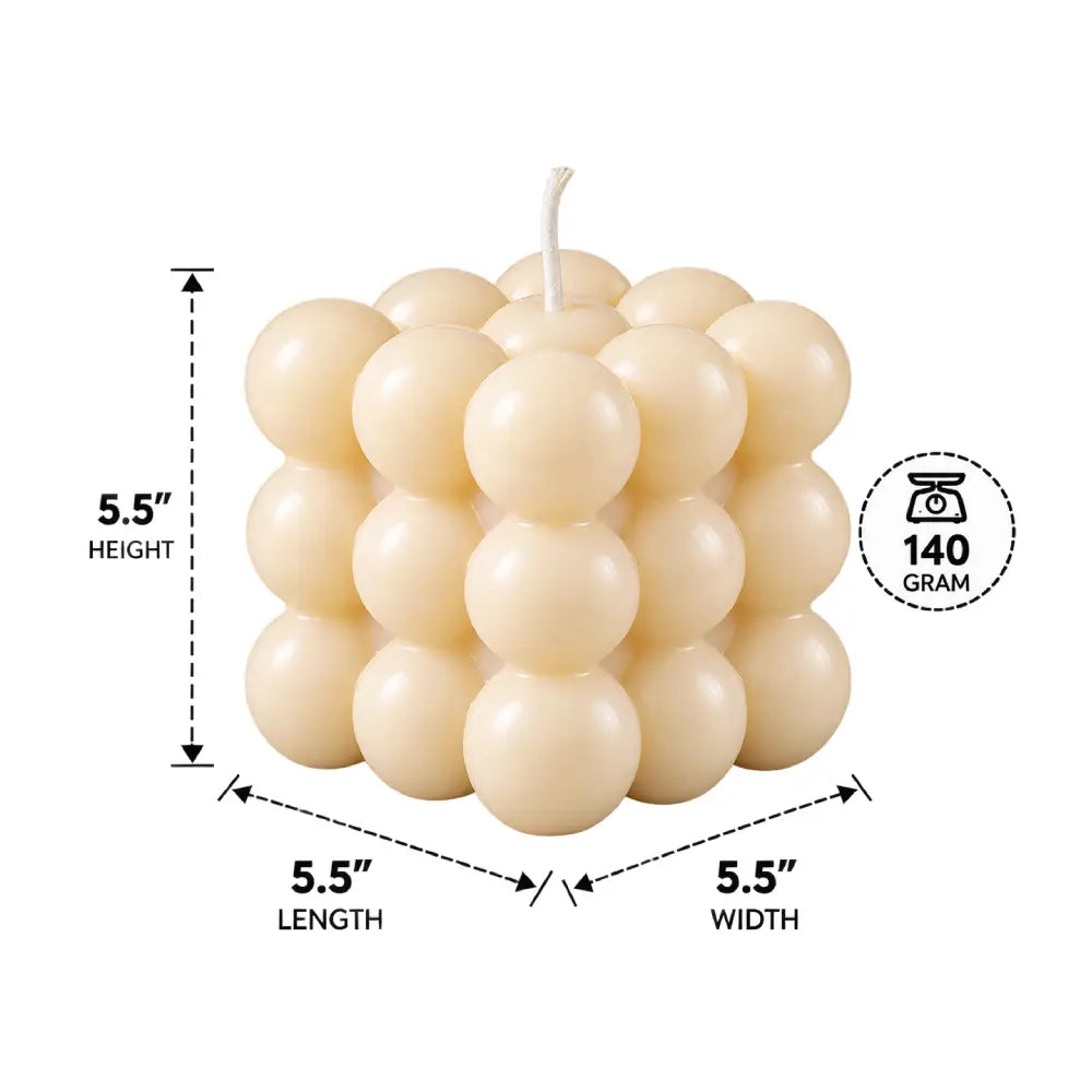 Bubble Cube Rose Scented Soy Wax Candle