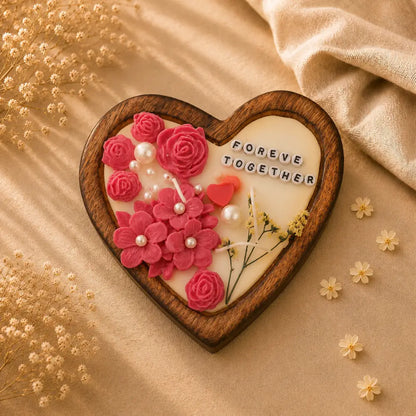 Jasmine Scented Heart Shaped Soy Wax Candle