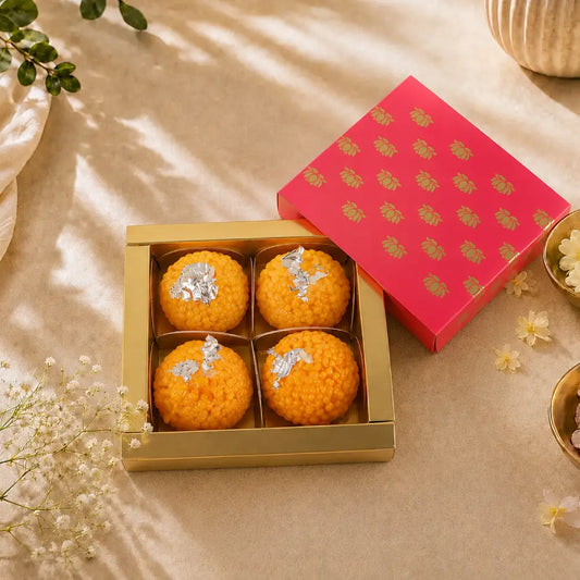 Motichoor Laddu Candle Set – Traditional Festive Decor & Gifting
