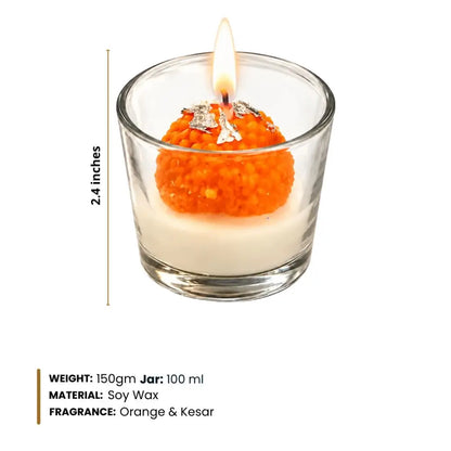 Motichoor Delight Glass Candle