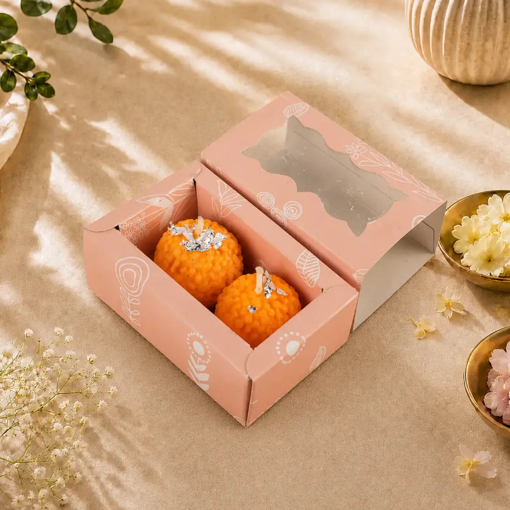 Motichoor Laddu Candle – Festive & Decorative Gifting