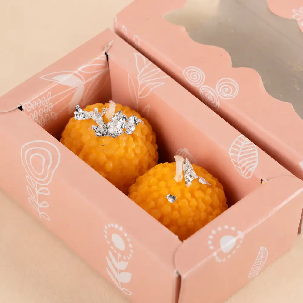 Motichoor Laddu Candle – Festive & Decorative Gifting