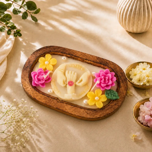 Handmade Floral Candle for Rakhi