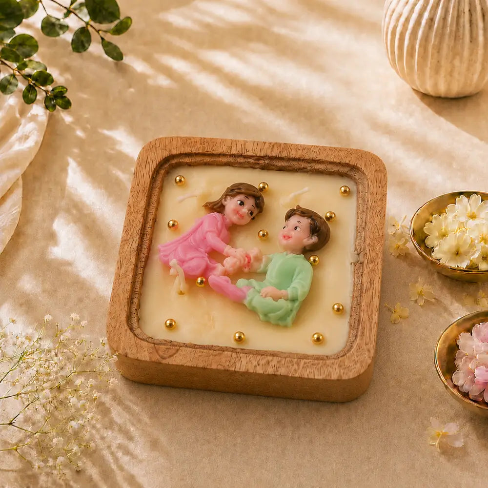Handmade Decorative Candle for Raksha Bandhan
