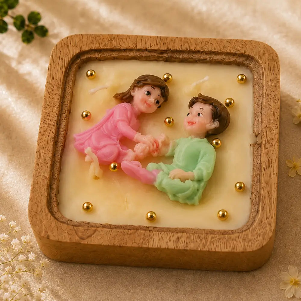Handmade Decorative Candle for Raksha Bandhan