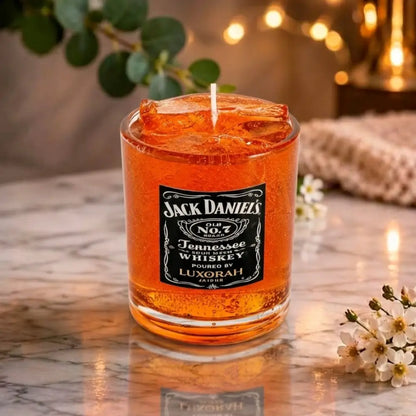 Whiskey Glass Pineapple Scented Gel Candle